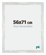 Mura MDF Cornice 56x71cm Argento Lucido Vintage Davanti Dimensione | Yourdecoration.it