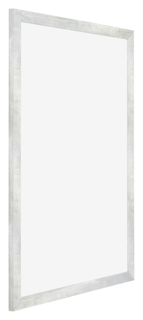 Mura MDF Cornice 59 4x84cm Argento Lucido Vintage Davanti Obliquo | Yourdecoration.it