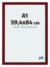 Mura MDF Cornice 59 4x84cm Vino Rosso Spazzato Davanti Dimensione | Yourdecoration.it