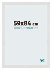 Mura MDF Cornice 59x84cm Bianco Opaco Davanti Dimensione | Yourdecoration.it