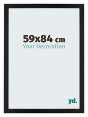 Mura MDF Cornice 59x84cm Nero Opaco Davanti Dimensione | Yourdecoration.it