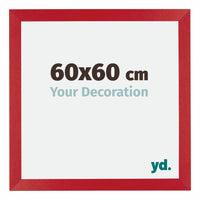 Mura MDF Cornice 60x60cm Rosso Davanti Dimensione | Yourdecoration.it