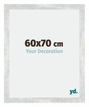 Mura MDF Cornice 60x70cm Argento Lucido Vintage Davanti Dimensione | Yourdecoration.it