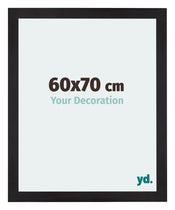 Mura MDF Cornice 60x70cm Grana Di Legno Nero Davanti Dimensione | Yourdecoration.it