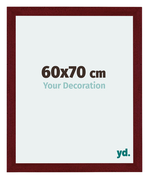 Mura MDF Cornice 60x70cm Vino Rosso Spazzato Davanti Dimensione | Yourdecoration.it