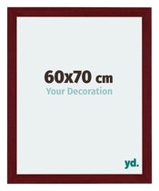 Mura MDF Cornice 60x70cm Vino Rosso Spazzato Davanti Dimensione | Yourdecoration.it