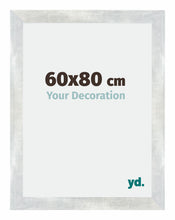 Mura MDF Cornice 60x80cm Argento Lucido Vintage Davanti Dimensione | Yourdecoration.it