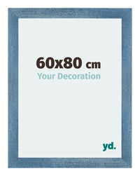 Mura MDF Cornice 60x80cm Blu Acceso Spazzato Davanti Dimensione | Yourdecoration.it