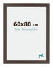 Mura MDF Cornice 60x80cm Quercia Scura Davanti Dimensione | Yourdecoration.it