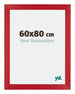 Mura MDF Cornice 60x80cm Rosso Davanti Dimensione | Yourdecoration.it