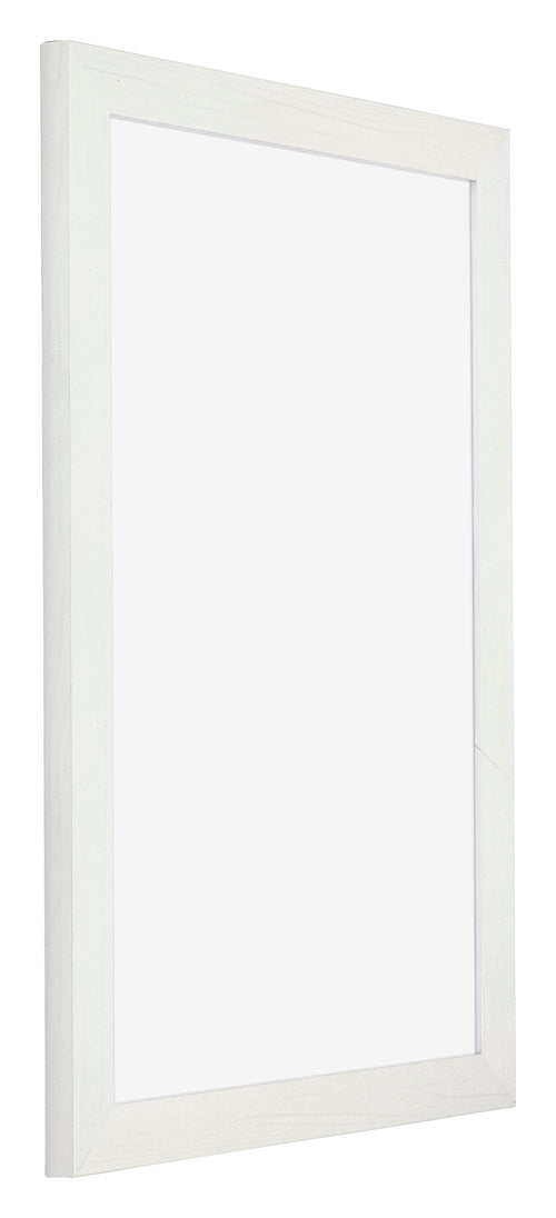 Mura MDF Cornice 60x85cm Bianco Spazzato Davanti Obliquo | Yourdecoration.it