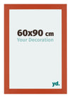 Mura MDF Cornice 60x90cm Arancione Davanti Dimensione | Yourdecoration.it