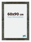 Mura MDF Cornice 60x90cm Blu Oro Fondente Davanti Dimensione | Yourdecoration.it