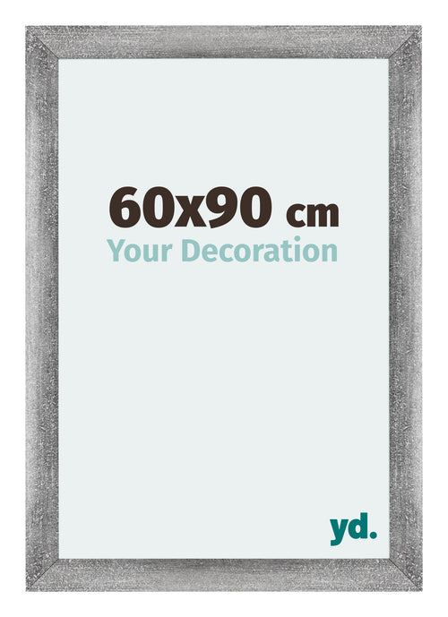 Mura MDF Cornice 60x90cm Grigio Spazzato Davanti Dimensione | Yourdecoration.it