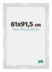 Mura MDF Cornice 61x91 5cm Argento Lucido Vintage Davanti Dimensione | Yourdecoration.it