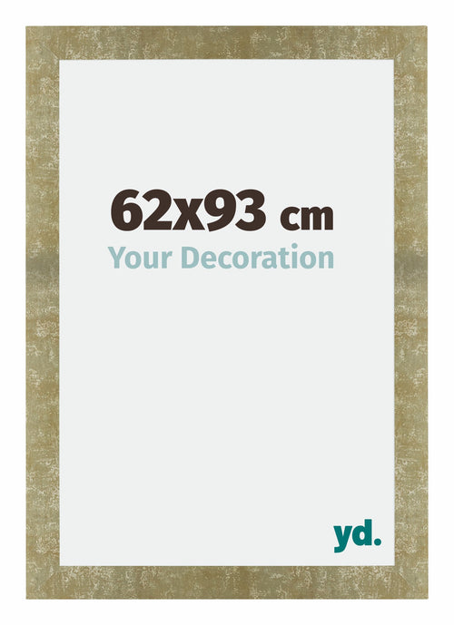 Mura MDF Cornice 62x93cm Oro Antico Davanti Dimensione | Yourdecoration.it