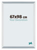 Mura MDF Cornice 67x98cm Alluminio Spazzolato Davanti Dimensione | Yourdecoration.it