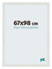 Mura MDF Cornice 67x98cm Bianco Opaco Davanti Dimensione | Yourdecoration.it
