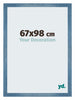 Mura MDF Cornice 67x98cm Blu Acceso Spazzato Davanti Dimensione | Yourdecoration.it