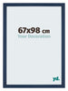 Mura MDF Cornice 67x98cm Blu Scuro Spazzato Davanti Dimensione | Yourdecoration.it