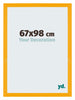 Mura MDF Cornice 67x98cm Giallo Davanti Dimensione | Yourdecoration.it
