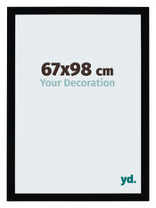 Mura MDF Cornice 67x98cm Nero Lucente Davanti Dimensione | Yourdecoration.it