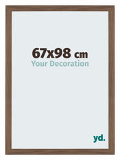 Mura MDF Cornice 67x98cm Noce Scuro Davanti Dimensione | Yourdecoration.it
