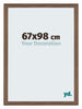 Mura MDF Cornice 67x98cm Noce Scuro Davanti Dimensione | Yourdecoration.it