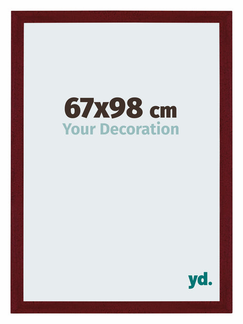 Mura MDF Cornice 67x98cm Vino Rosso Spazzato Davanti Dimensione | Yourdecoration.it