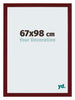 Mura MDF Cornice 67x98cm Vino Rosso Spazzato Davanti Dimensione | Yourdecoration.it