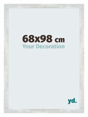 Mura MDF Cornice 68x98cm Argento Lucido Vintage Davanti Dimensione | Yourdecoration.it