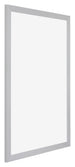 Mura MDF Cornice 68x98cm Argento Opaco Davanti Obliquo | Yourdecoration.it