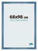 Mura MDF Cornice 68x98cm Blu Acceso Spazzato Davanti Dimensione | Yourdecoration.it