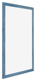 Mura MDF Cornice 68x98cm Blu Acceso Spazzato Davanti Obliquo | Yourdecoration.it