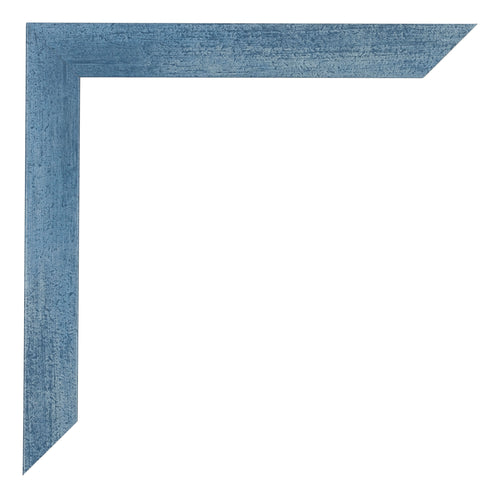 Mura MDF Cornice 68x98cm Blu Acceso Spazzato Dettaglio Angolo | Yourdecoration.it