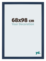 Mura MDF Cornice 68x98cm Blu Scuro Spazzato Davanti Dimensione | Yourdecoration.it