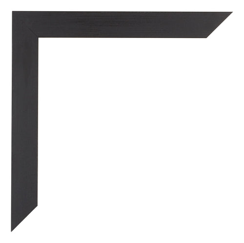 Mura MDF Cornice 68x98cm Grana di Legno Nero Dettaglio Angolo | Yourdecoration.it