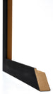 Mura MDF Cornice 68x98cm Grana di Legno Nero Dettaglio Intersezione | Yourdecoration.it