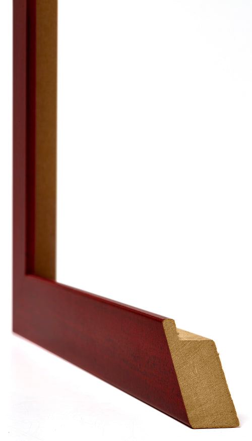 Mura MDF Cornice 68x98cm Vino Rosso Spazzato Dettaglio Intersezione | Yourdecoration.it
