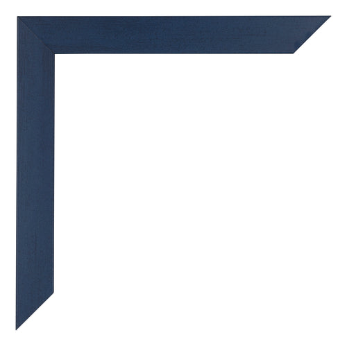 Mura MDF Cornice 70x100cm Blu Scuro Spazzato Dettaglio Angolo | Yourdecoration.it