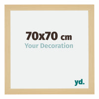 Mura MDF Cornice 70x70cm Acero Decorativo Davanti Dimensione | Yourdecoration.it
