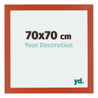 Mura MDF Cornice 70x70cm Arancione Davanti Dimensione | Yourdecoration.it