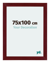 Mura MDF Cornice 75x100cm Vino Rosso Spazzato Davanti Dimensione | Yourdecoration.it