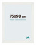 Mura MDF Cornice 75x98cm Bianco Spazzato Davanti Dimensione | Yourdecoration.it
