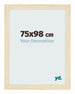 Mura MDF Cornice 75x98cm Sabbia Spazzato Davanti Dimensione | Yourdecoration.it