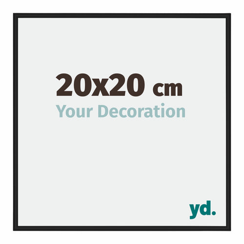 New York Alluminio Cornice 20x20cm Nero Opaco Davanti Dimensione | Yourdecoration.it