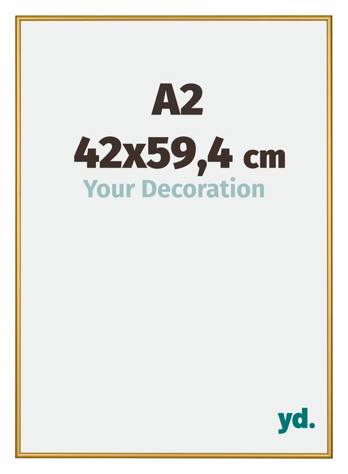 New York Alluminio Cornice 42x59-4cm Oro Lucido Davanti Dimensione | Yourdecoration.it