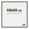 New York Alluminio Cornice 45x45cm Struttura Noce Davanti Dimensione | Yourdecoration.it