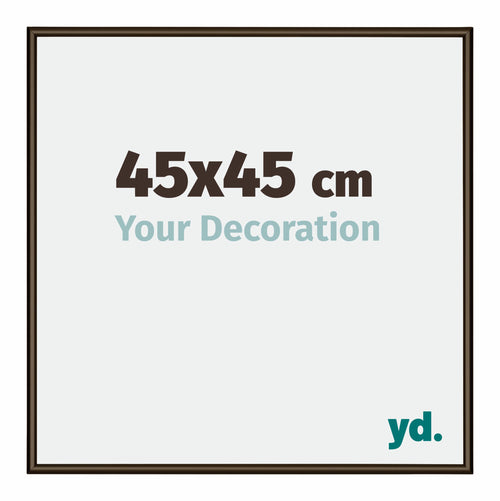 New York Alluminio Cornice 45x45cm Struttura Noce Davanti Dimensione | Yourdecoration.it