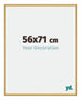 New York Alluminio Cornice 56x71cm Oro Lucido Davanti Dimensione | Yourdecoration.it